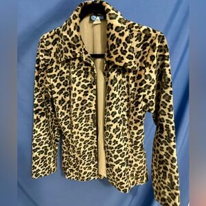 Vintage 90’s Leopard Print Women's Jacket Size M but fits size small too.
